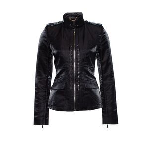 Barbara Bui Black Shiny military jacket